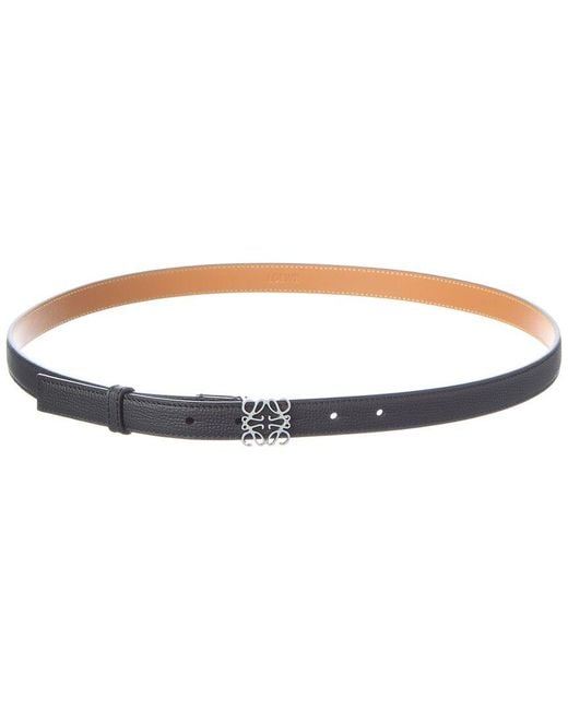Loewe White Anagram Cube Leather Belt