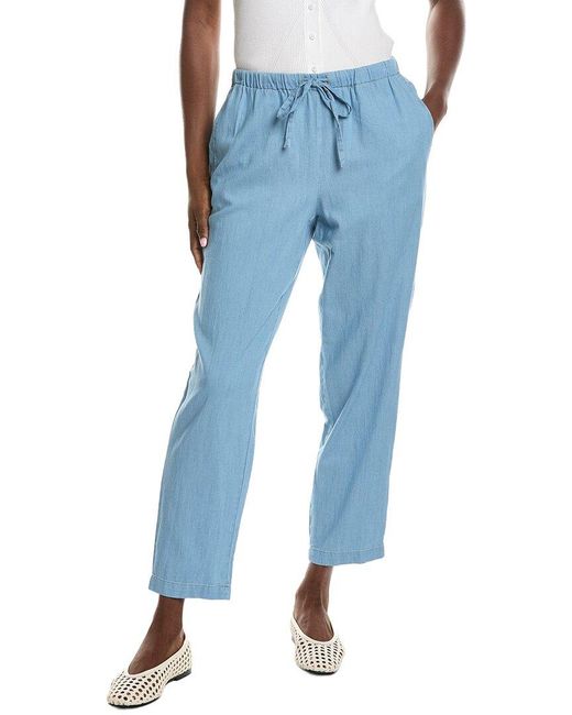Eileen Fisher Blue Tapered Ankle Pant
