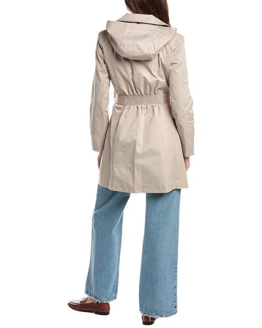 Sam Edelman Natural Double-Breasted Trench Coat