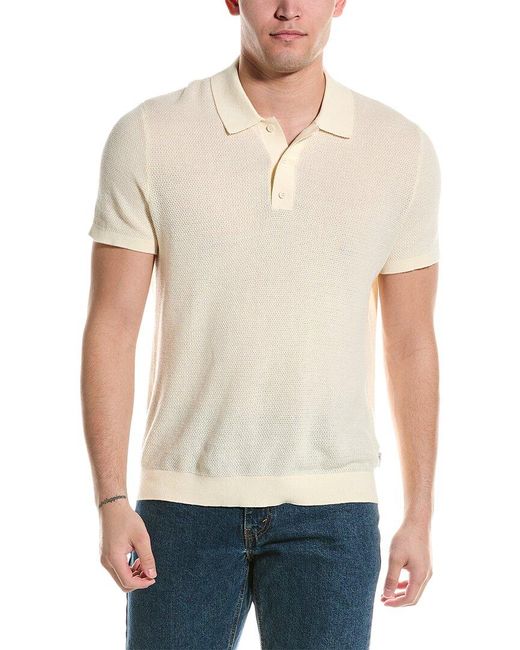 Onia Natural Textured Polo Shirt for men