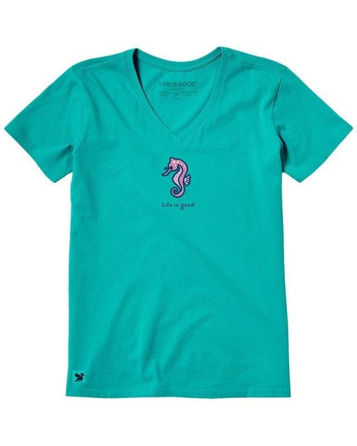 Life Is Good. Blue Crusher T-Shirt