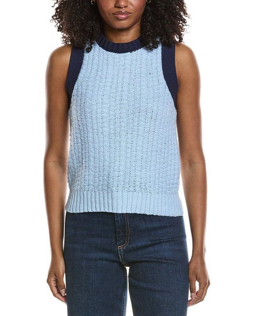 Michael Stars Blue Knit Sia Shell
