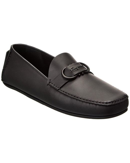 Ferragamo Front 4 Leather Loafer in Black for Men | Lyst UK