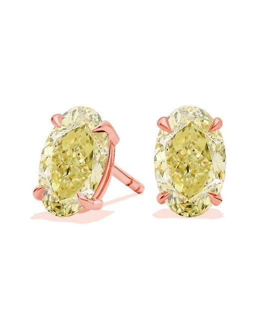 Amairah Metallic 14K Rose 2.00 Ct. Tw. Lab-Grown Diamond Stud Earrings