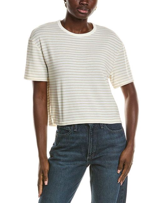 Rag & Bone White Lea Stripe Boxy T-Shirt