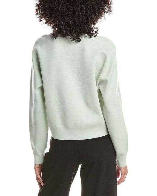Theory Green Cropped Sweatshirt