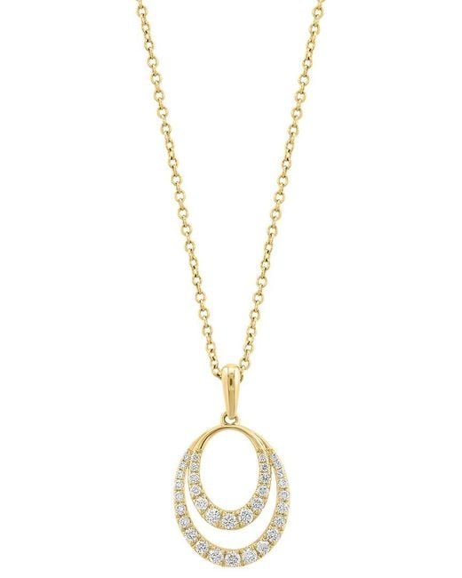 Effy Fine Jewelry Metallic 14K 0.28 Ct. Tw. Diamond Necklace