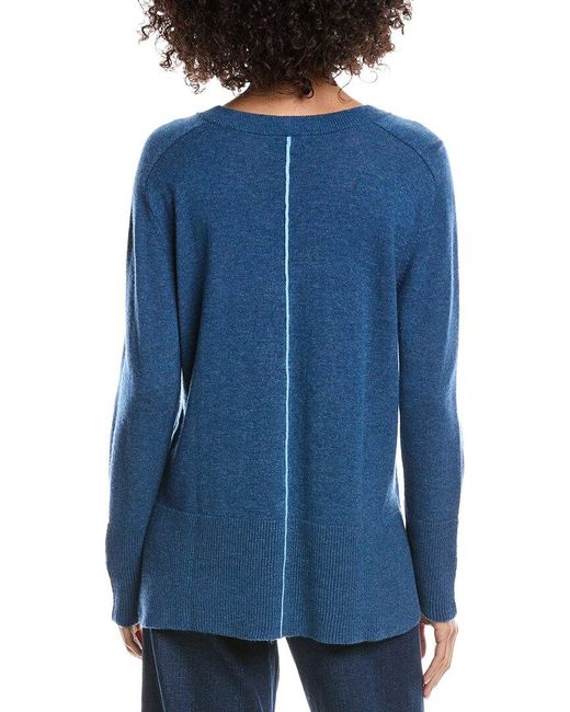 Forte Blue Easy Wool & Cashmere-Blend Sweater