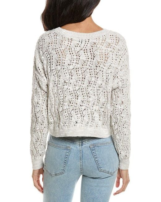 Splendid White Beach Shell Button Cardigan
