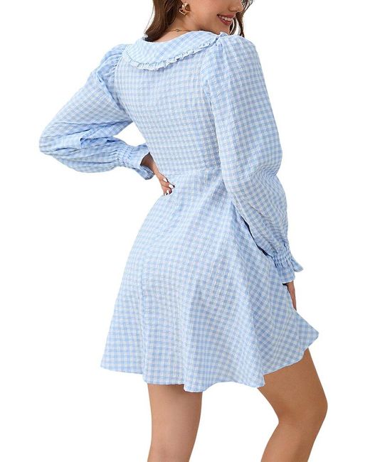 VERA DOLINI Blue Mini Dress