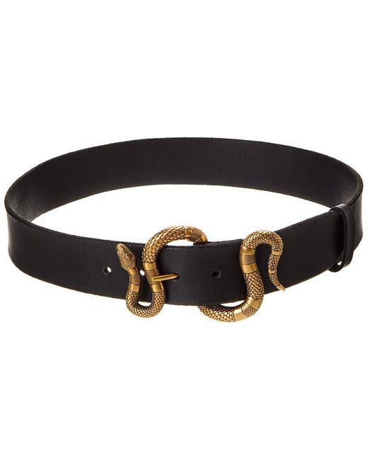 Gucci Black Snake Leather Belt for men