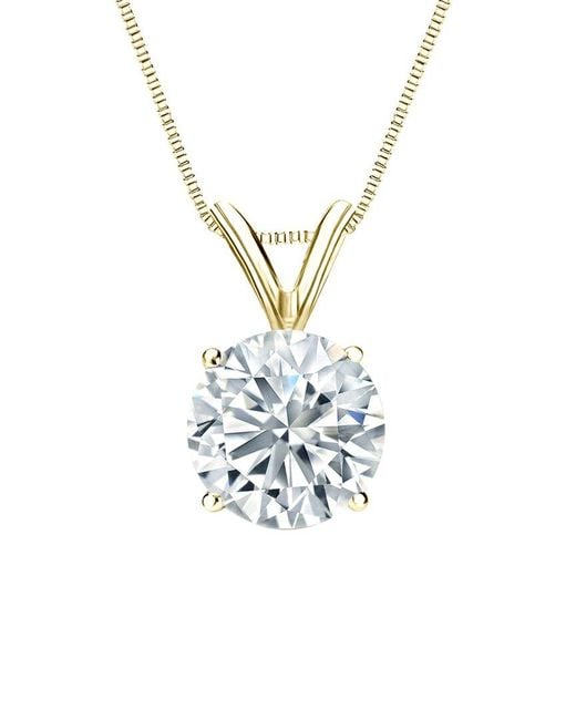 Sabrina Designs Lab Grown Diamonds White 14K 5.00 Ct. Tw. Lab-Grown Diamond Solitaire Necklace