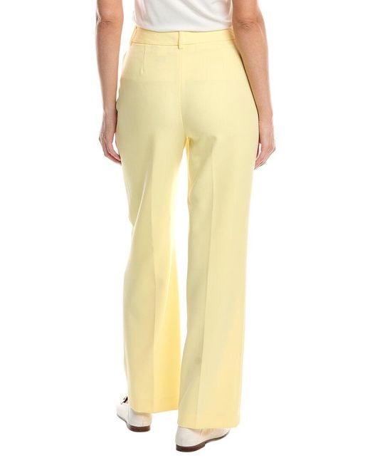 Tahari Yellow Solid Pant