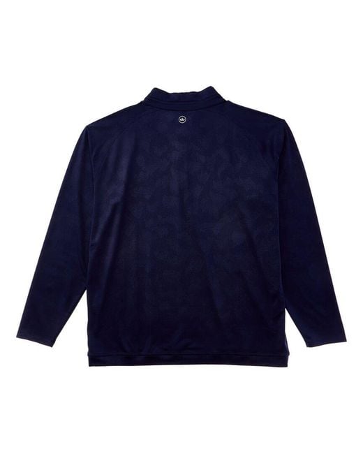 Peter Millar Blue Verge Windowpane 1/4-zip Pullover for men