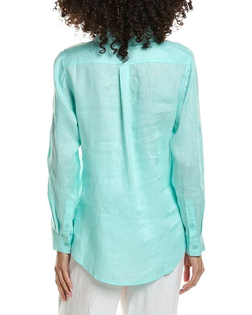 tyler boe Blue Addison Linen Button Down Shirt
