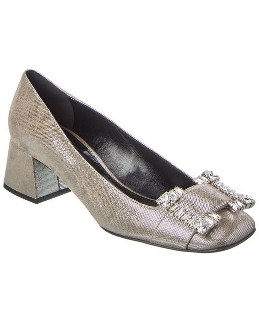 Sergio Rossi White Prince Suede Pump