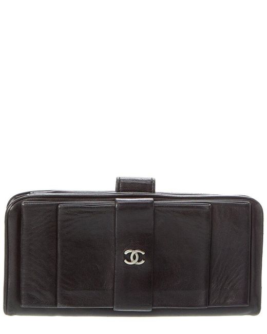 Chanel Black Lambskin Leather Cc Wallet (Authentic Pre-Owned)