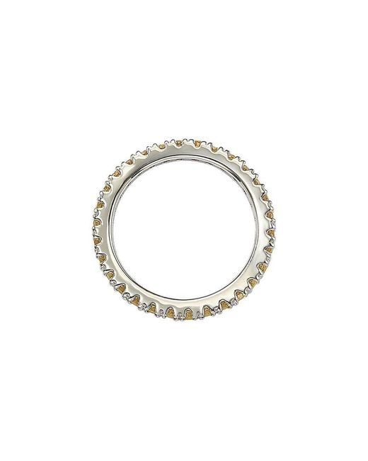 Suzy Levian Metallic Silver Cz Stackable Ring