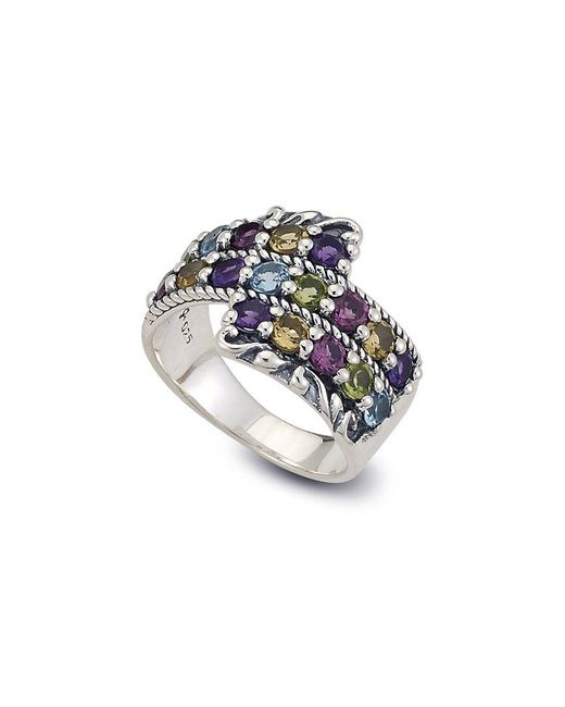 Samuel B. White Silver Gemstone Bypass Ring