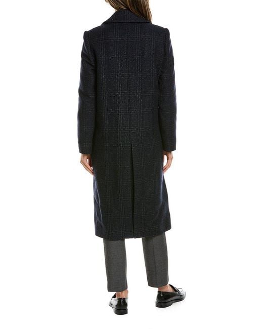 Ted Baker Black Jojoe Wool-blend Straight Coat