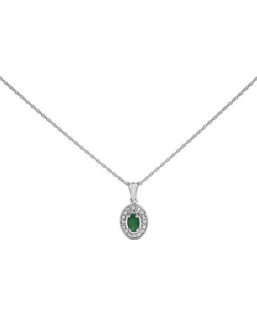 Haus of Brilliance Metallic 14K Diamond & Pendant Necklace