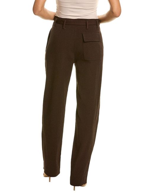 Tory Burch Green Relaxed Faille Pant
