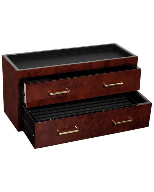Wolf Red Meridian 2-drawer Valet, Charging Station & Pen Box