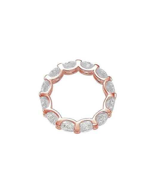 Suzy Levian White Silver Cz Eternity Ring