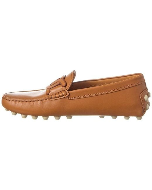 Tod's Brown Kate Gommino Leather Loafer