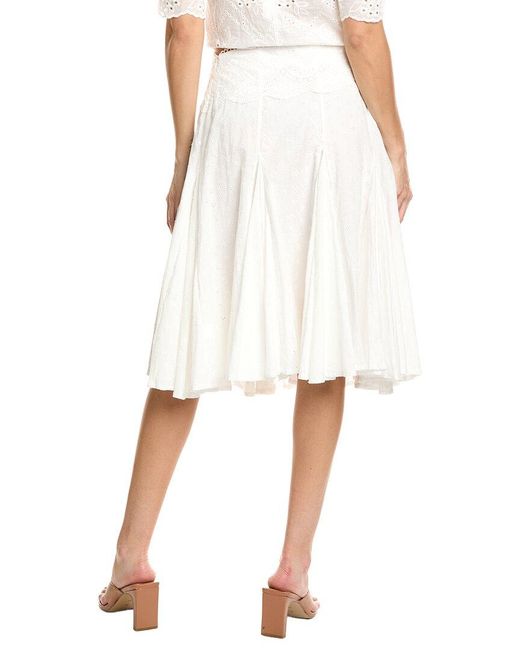 7021 White Midi Skirt