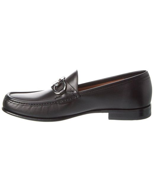 Ferragamo Brown Bond Leather Loafer for men