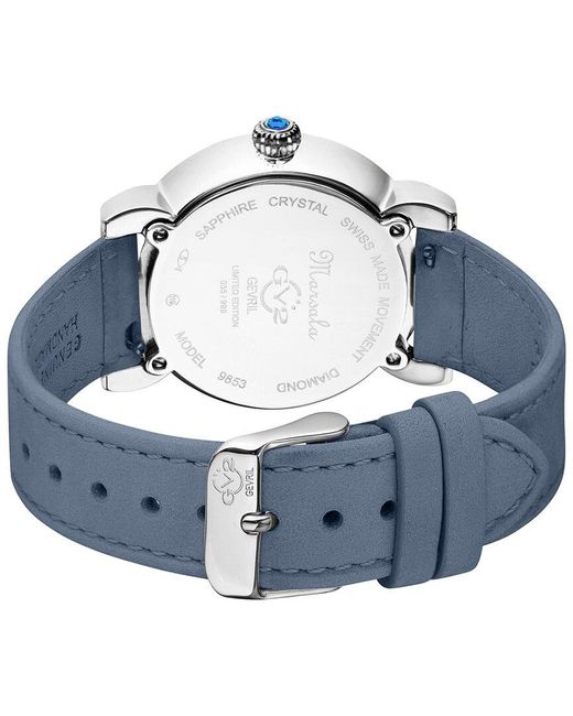 Gv2 Blue Marsala Tortoise Diamond Watch