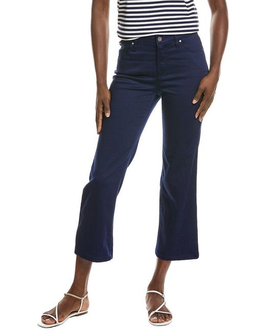 Jones New York Blue Lexington Straight Crop Jean