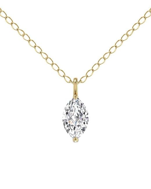 Lab Grown Diamonds Metallic 14K 0.50 Ct. Tw. Lab Grown Diamond Necklace