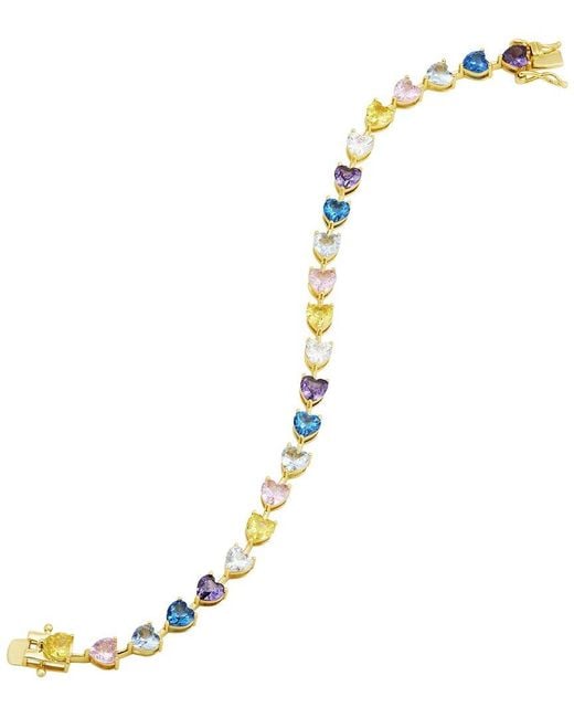Savvy Cie Metallic Cz Tennis Bracelet Bracelet