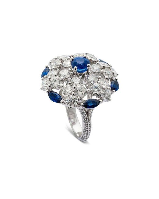 Graff Blue 18K.87 Ct. Tw. Diamond & Sapphire Cocktail Ring (Authentic Pre-Owned)