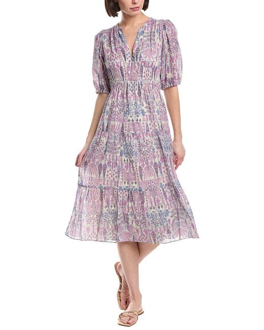 Ba&sh Purple Panissa Midi Dress