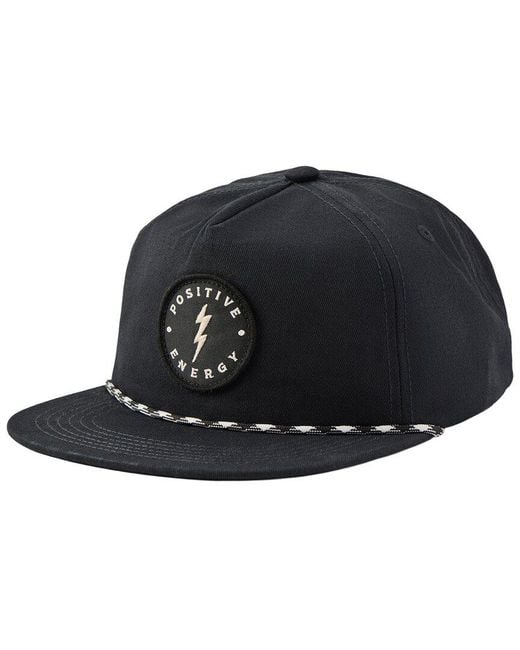 Life Is Good. Black Twill Rope Hat for men