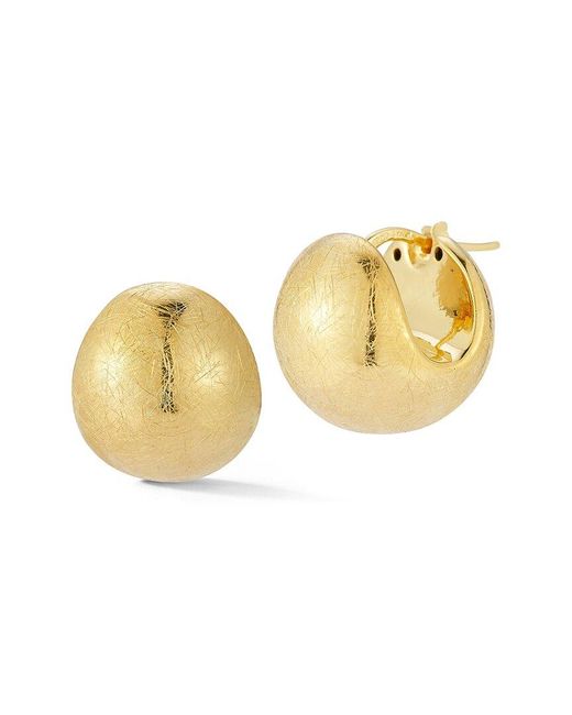 Sphera Milano Metallic 14k Over Silver Hollow Chunky Hoops