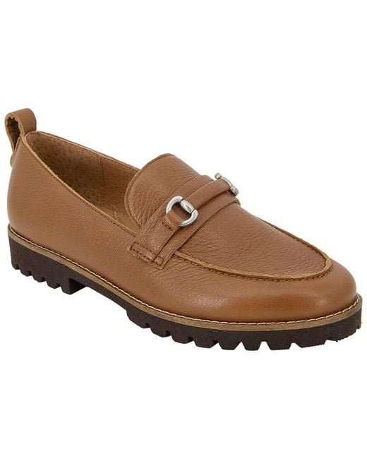 Gentle Souls Brown Eugene Lug Bit Leather Flat