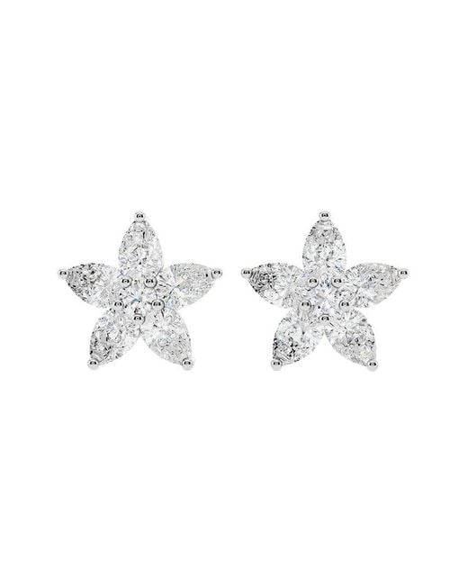 Sabrina Designs Lab Grown Diamonds White 14K 2.05 Ct. Tw. Lab-Grown Diamond Floral Earring