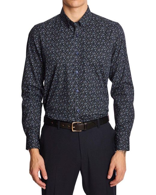 Paisley & Gray Blue Brian Button Down Shirt for men