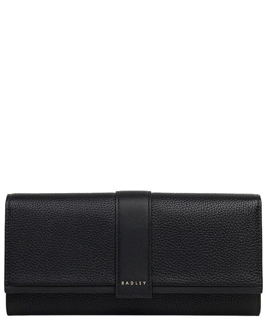 Radley Black Sloane Mews Large Flapover Leather Wallet