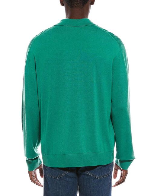 Jonathan Simkhai Green Louis Wool Shirt for men