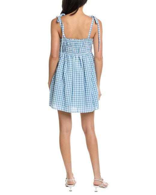Seraphin Blue Sleeveless Mini Dress