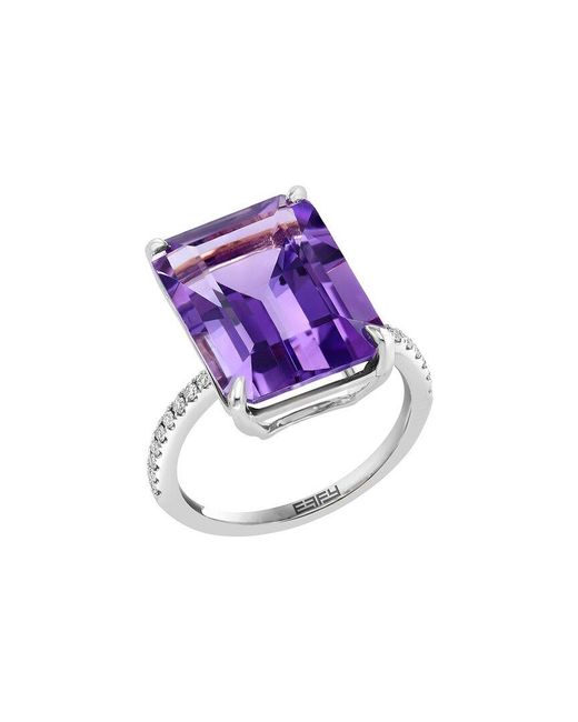 Effy Fine Jewelry Purple 12.50 Ct. Tw. Amethyst, Sapphire Ring