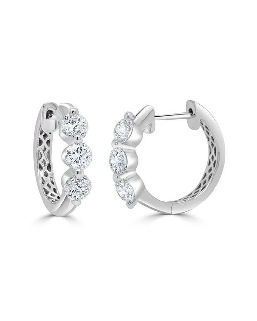 Sabrina Designs Metallic 14k 1.39 Ct. Tw. Diamond Huggie Earrings