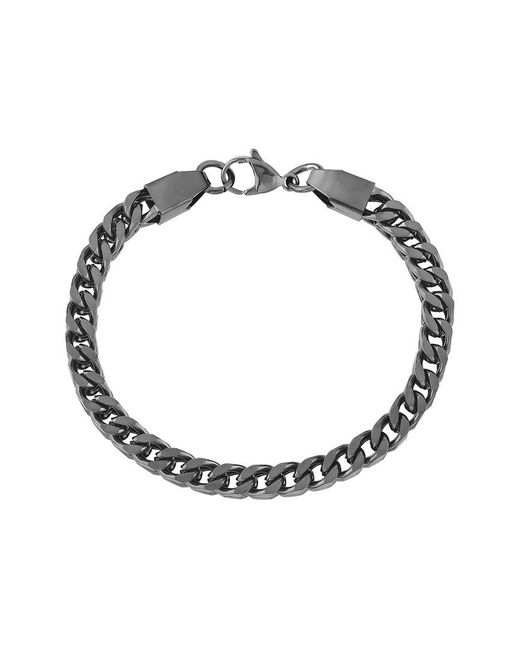 London Fog Metallic Cuban Link Bracelet for men