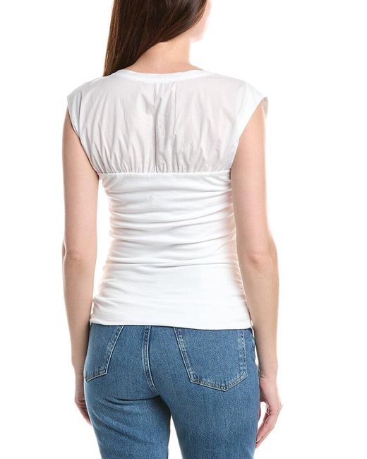 Rag & Bone White Mica Banded Top