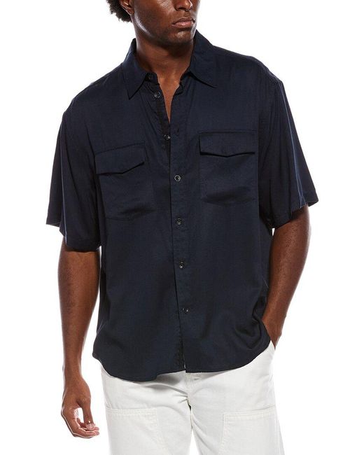 Rag & Bone Blue Matthew Pocket Shirt for men